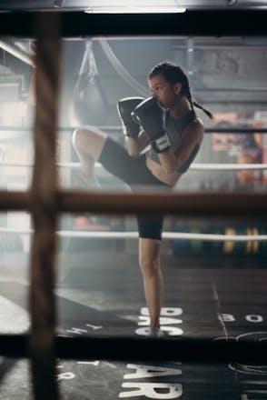 Personal training session with coach