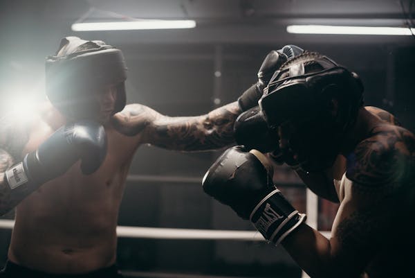 Boxing ring and gym equipment